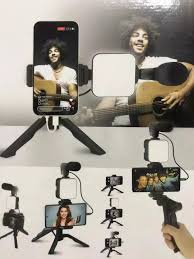 AY49 Video Making Kit with LED Light, Adjustable Tripod Stand, Wireless Remote, and Smartphone Holder – Complete Vlogging & Content Creation Set for YouTube, TikTok, and Instagram