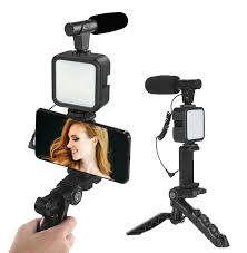 AY49 Video Making Kit with LED Light, Adjustable Tripod Stand, Wireless Remote, and Smartphone Holder – Complete Vlogging & Content Creation Set for YouTube, TikTok, and Instagram