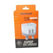 Amaya 3.1A Dual USB Port Fast Micro-USB Smartphone Charger – High-Speed Wall Adapter + Micro USB Cable – Simultaneous Charging for Android Phones, Tablets, Power Banks & More