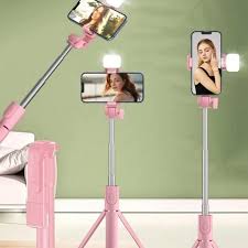 4 in 1 Bluetooth Selfie Stick Tripod with Wireless Remote – Extendable Monopod Stand for Smartphones – 360° Rotation, Foldable, Rechargeable, Lightweight for Travel & Vlogging