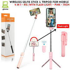 4 in 1 Bluetooth Selfie Stick Tripod with Wireless Remote – Extendable Monopod Stand for Smartphones – 360° Rotation, Foldable, Rechargeable, Lightweight for Travel & Vlogging