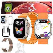 11 in 1 MVP-130 Ultra 3 Smart Watch – Bluetooth Call, Heart Rate Monitor, Fitness & Sleep Tracker, Multi-Sport Modes, Notifications – Waterproof Smartwatch for Android & iOS Phones