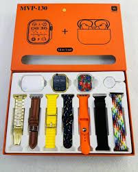 11 in 1 MVP-130 Ultra 3 Smart Watch – Bluetooth Call, Heart Rate Monitor, Fitness & Sleep Tracker, Multi-Sport Modes, Notifications – Waterproof Smartwatch for Android & iOS Phones