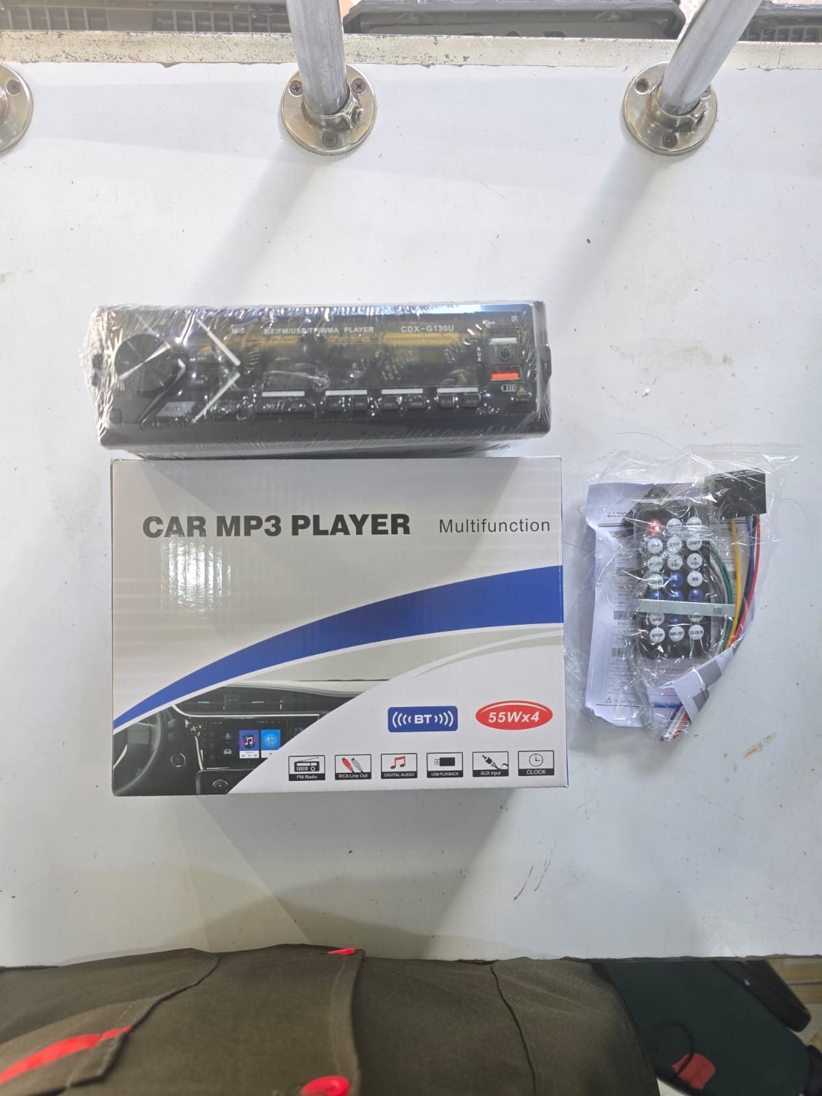 8555D Removable Face Car Stereo MP3 Player with Bluetooth, USB, SD, AUX, and FM Radio – High-Quality Car Audio System with Detachable Panel & Remote Control