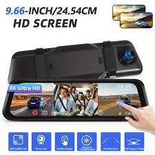 9.66 Inch Full Screen Dual Car Dash Camera – Front & Rear Recording, Night Vision, Parking Assistance.
 Full Touch HD Screen – Wide viewing for easy navigation & playback