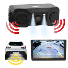 High-Definition Reverse Camera with Parking Sensor – Night Vision, Waterproof, Wide Angle, Easy Installation for All Vehicles