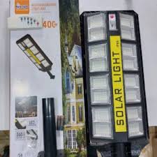400W High-Power Solar Street Light with Remote Control, Motion Sensor & Waterproof Outdoor Security Lighting