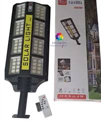400W High-Power Solar Street Light with Remote Control, Motion Sensor & Waterproof Outdoor Security Lighting