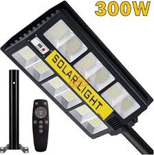 300W Solar Street Light Outdoor – High Brightness LED Flood Lamp with Remote, Motion Sensor, Waterproof, All-Night Lighting for Home, Garden, Road, Security, ETC.