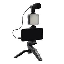 AY49 Vlogging Kit – Complete Video Making Set with LED Light, Tripod Stand, Microphone & Phone Holder for YouTube, TikTok, Live Streaming & Content Creation