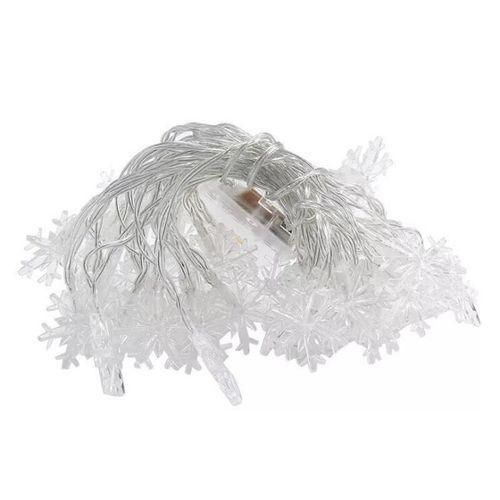 Christmas Lights Snowflake String Lights – 6M 40 LED Warm White Waterproof Fairy Lights for Xmas Tree, Garden, Bedroom, Party & Outdoor Décor
