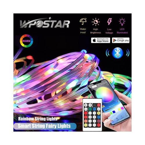 RGB LED Fairy String Lights with Remote Control, USB Powered, Waterproof Copper Wire Lights with Music Sync Twinkle Effect for Christmas, Wedding, Party, and Outdoor Decoration