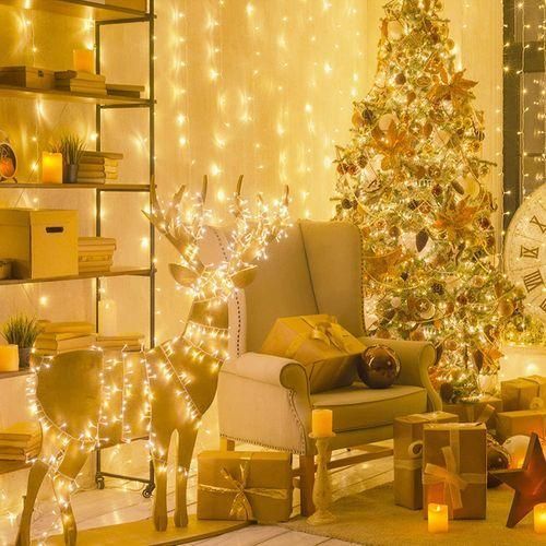 Christmas Xmas String Lights Waterproof Fairy Warm White – Energy-Saving LED Lights for Indoor & Outdoor Decoration, Parties, Weddings, Gardens & Christmas Tree Décor
