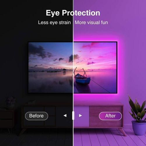 USB Powered Copper Wire PVC Coated LED Backlight – Strong Adhesive Strip Lighting for TV, PC Monitors, Christmas Decoration, Parties & Waterproof Home Décor