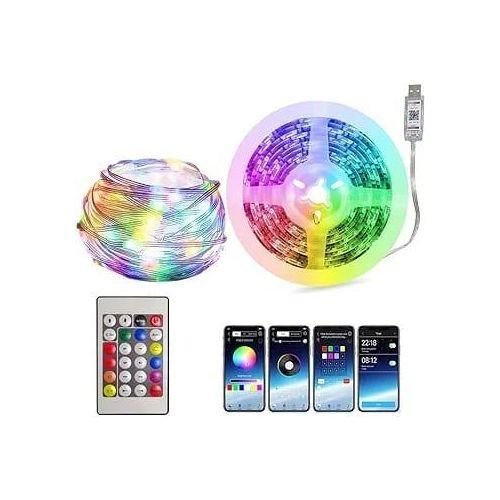 USB Powered Copper Wire PVC Coated LED Backlight – Strong Adhesive Strip Lighting for TV, PC Monitors, Christmas Decoration, Parties & Waterproof Home Décor