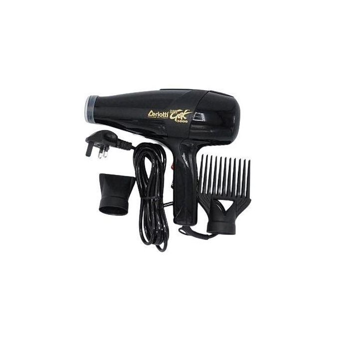 Ceriotti Super GEK 3000 Professional Blow Dry Hair Dryer with Ionic Technology for Fast Drying, Frizz Control, Lightweight Ergonomic Design, 2000W Power for Salon and Home Use – High-Performance Salon