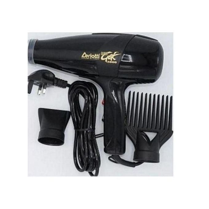 Ceriotti Super GEK 3000 Professional Blow Dry Hair Dryer with Ionic Technology for Fast Drying, Frizz Control, Lightweight Ergonomic Design, 2000W Power for Salon and Home Use – High-Performance Salon