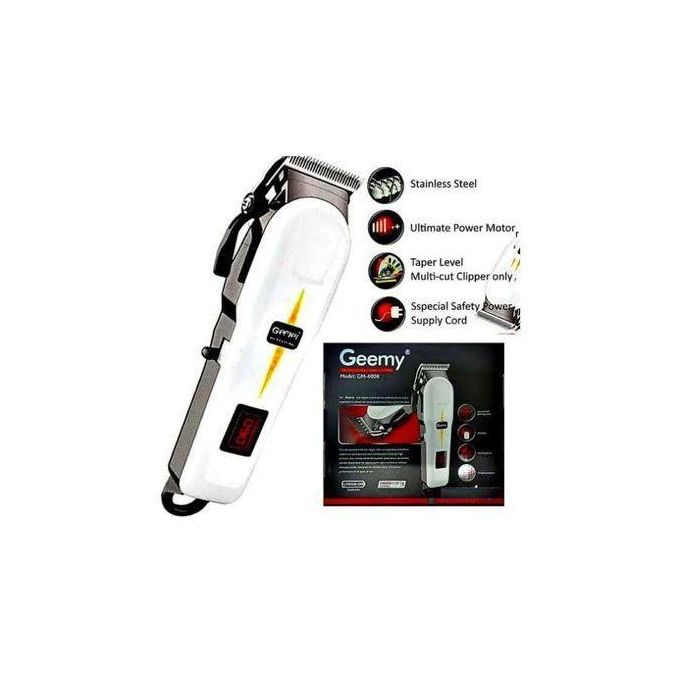 Geemy Professional Hair Shaving Machine T9 Dragon Rechargeable Metal Hair Clipper Wireless with Gold Finish and 4-Way Power Extension Cable – High-Precision Grooming Tool for Salon and Home Use, Durab