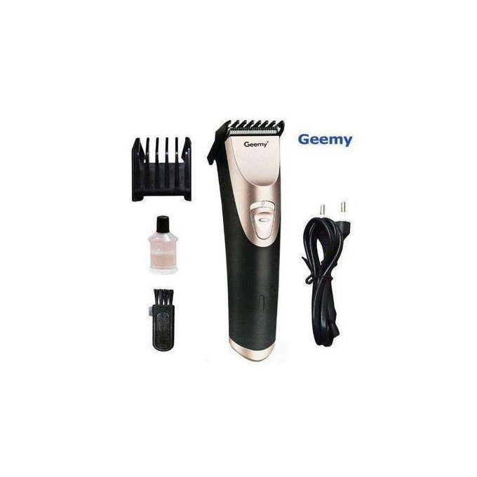 Geemy Professional Hair Clipper Shaving Machine and Beard Trimmer for Men with Adjustable Blades, Corded and Cordless Use, Rechargeable Grooming Kit for Home and Salon, Precision Haircutting and Styli