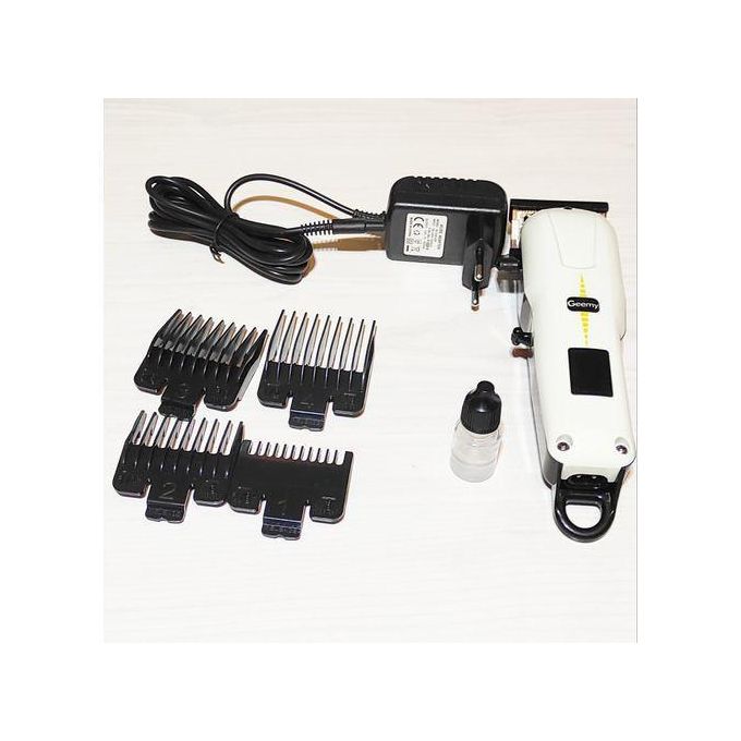 Geemy Electric Hair Trimmer Barbering Machine Kinyozi with Rechargeable 3-in-1 Hair Clipper and 4-Way Power Extension Cable Professional Grooming Kit for Men, Cordless Rechargeable Haircutting S