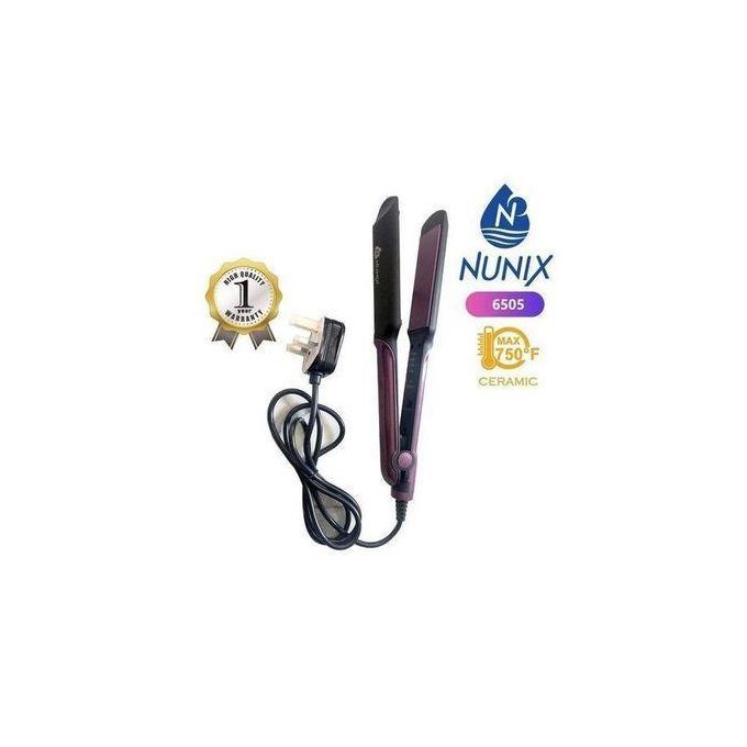 Nunix Hair Straightener Ceramic Flat Iron Styler Professional – Advanced Ceramic Technology for Smooth, Shiny, Frizz-Free Hair, Fast Heating, Adjustable Temperature, Salon-Quality Styling at Hom