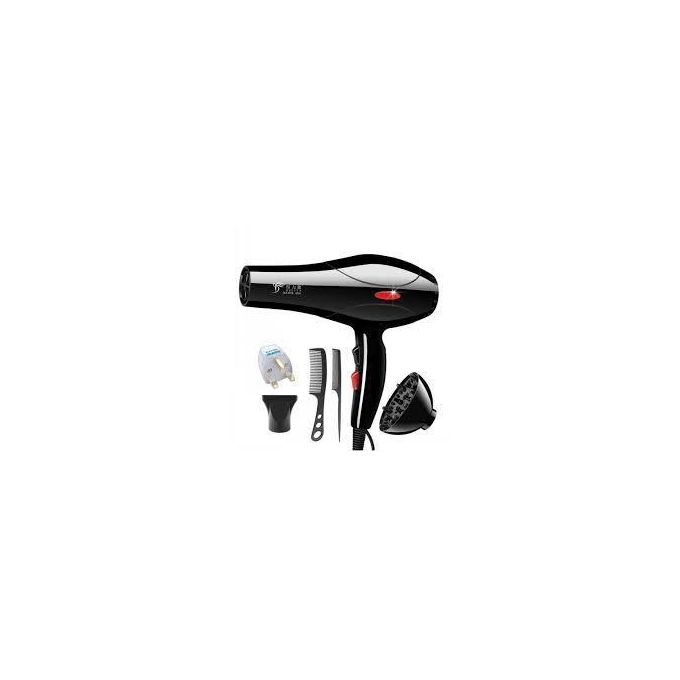 Nunix High Performance Professional Blowdry Machine 2400W with 2 Speeds 4 Heat Settings Diffuser Two Combs Two Nozzles and Nail Care Set for Salon and Home Use – Powerful Hair Dryer for Fast Styling