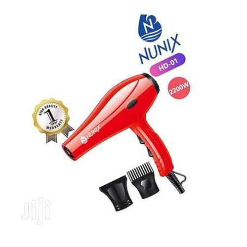 Nunix Saloon Blow Dry Hair Dryer – Professional High-Power Hair Styling Tool with Ionic Technology for Smooth, Shiny, Frizz-Free Hair, Adjustable Heat & Speed Settings, Lightweight Design for Home