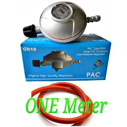 PAC-6Kg Gas Regulator with Free 1 Meter Gas Hose Pipe – High-Pressure Durable LPG Cylinder Regulator for Safe Home Cooking and Outdoor Use, Easy Installation and Long-Lasting Performance