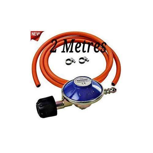 Universal Regulator for 6KG Gas Plus Free 2M Gas Delivery Pipe and 2 Hose Pipe Clamps – Ensure Safe and Stable Flame Control for Home LPG Cylinders, Compatible with Standard Gas Cylinders