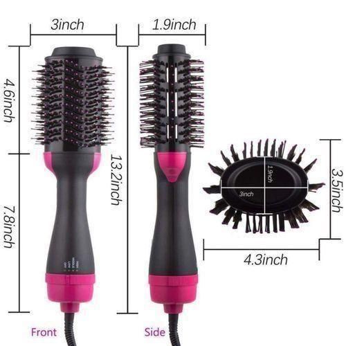 2 In 1 Multifunction Hair Dryer Straightener Curler Blow Hot Brush Electric Comb Stretcher for Smooth, Shiny & Frizz-Free Hair Styling, Fast Hair Drying, Frizz Control, Salon-Quality Results at Home,