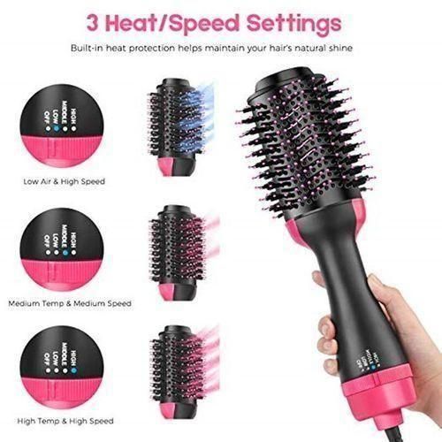 2 In 1 Multifunction Hair Dryer Straightener Curler Blow Hot Brush Electric Comb Stretcher for Smooth, Shiny & Frizz-Free Hair Styling, Fast Hair Drying, Frizz Control, Salon-Quality Results at Home,