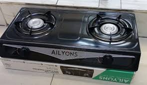 AILYONS Table Top Stainless Steel 2 Burner Gas Cooker Plus 6kg Regulator, 1.5m Pipe And Free Tightening Clips – Sleek, Durable, and Efficient Gas Cooking Solution for Your Kitchen