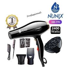 Nunix 2400W Pro Hair Blow Dry with Accessories, 2.0L Electric Kettle, and 4-Way Extension Power Strip – High-Performance Home Essentials Bundle for Fast Styling and Convenience