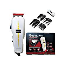 Geemy Electric Hair Trimmer Barbering Machine - Kinyozi with Best 4 Way Power Extension Cable and Rechargeable Smart 3 in 1 Hair Clipper/Trimmer With Smoother, Professional Hair Cutting Kit for Men an