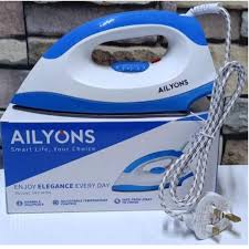 AILYONS High Performance Home Appliance Energy Efficient Dry Iron Box with FREE Rechargeable Dining Table Water Hand Pump Dispenser, Durable,Lightweight, and Fast Heating for Smooth Ironing Experience