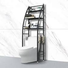New model 3 Layer Over The Toilet Rack Organizer With Guardrail Bathroom Organizer Free Standing Space Saver Stands Rack For Toilet Bathroom Accessories