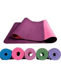 Workout Exercise Fitness Pilates Yoga Mat 6mm Non-Slip High-Density Exercise Mat for Home Gym, Pilates, Yoga, Stretching, Core Workouts, and Fitness Training