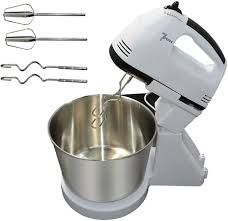 Nunix 7 Speed Hand Mixer With Bowl-2L, Powerful Electric Kitchen Mixer for Baking, Whipping, and Mixing Ingredients Effortlessly with Stainless Steel Attachments and Ergonomic Design