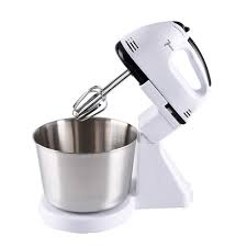 Nunix 7 Speed Hand Mixer With Bowl-2L, Powerful Electric Kitchen Mixer for Baking, Whipping, and Mixing Ingredients Effortlessly with Stainless Steel Attachments and Ergonomic Design