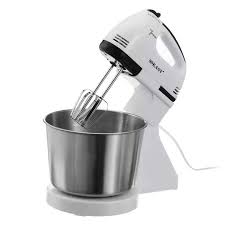 Nunix 7 Speed Hand Mixer With Bowl-2L, Powerful Electric Kitchen Mixer for Baking, Whipping, and Mixing Ingredients Effortlessly with Stainless Steel Attachments and Ergonomic Design