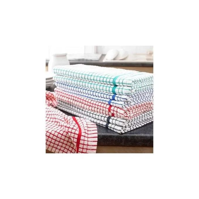 12 Pcs 100% Checkered Cotton Kitchen Towels – Durable, Absorbent, Multi-Purpose Dish Cloths for Cleaning, Drying, and Kitchen Use, Soft and Reusable for Everyday Use
