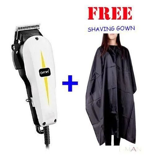 Geemy Hair Cut Balding and Shaving Kinyozi Machine with Free Shaving Gown, Professional Hair Clipper for Home and Salon Use, Adjustable Stainless Steel Blades, Rechargeable Grooming Kit