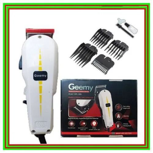 Geemy 2 Pieces Original Electric Rechargeable Cordless Shaving Machine With Indicator-Kinyozi and 6 Way Power Extension for Home and Travel Grooming