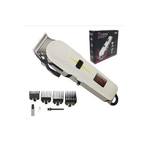 Geemy 2 Pieces Original Electric Rechargeable Cordless Shaving Machine With Indicator-Kinyozi and 6 Way Power Extension for Home and Travel Grooming