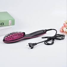 Hot Comb Blowdry Hair Straightener Brush Electric Hand Hair Blow Dryer Black, Professional 3-in-1 Hair Styling Tool for Smooth, Shiny, Frizz-Free Salon Results Fast at Home