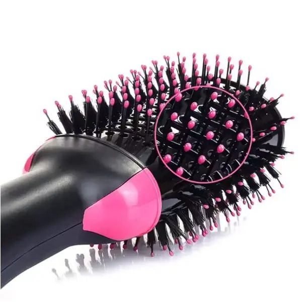 Pro One Step 3-in-1 Hot Comb Straightener Electric Hair Curler for Wet and Dry Use, Dual-Use Flat Iron and Rotating Curling Brush for Fast Hair Styling, Smooth Straightening and Curling