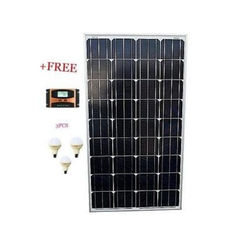 80 W Solar Panel + Solar Charge Controller +3 DC Bulb