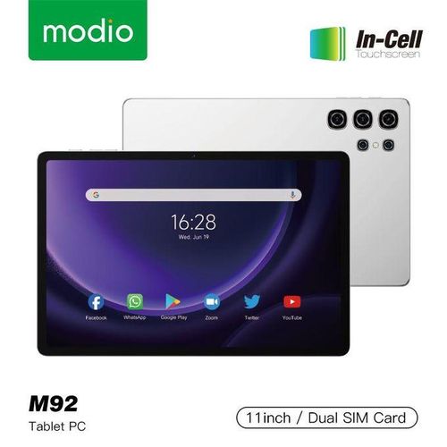 Modio M92 5G Android Tablet – 16GB RAM, 1TB ROM, 11.1" Display With Keyboard & Stylus