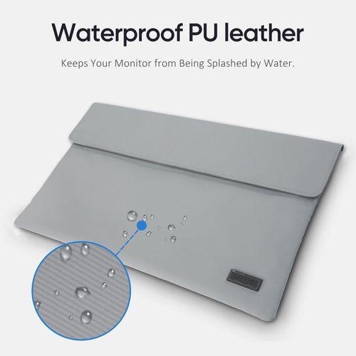 Arzopa 16.1" Portable Monitor Sleeve Bag, Leather, Ultra Slim Lightweight With Magnetic Closure