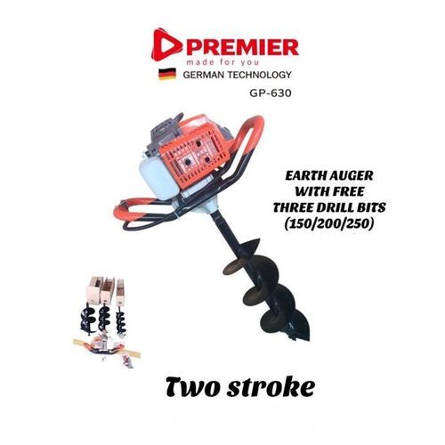 Premier Earth Auger With 3 Free Drill Bits Fence Hole Digger 2 Stroke Petrol Engine